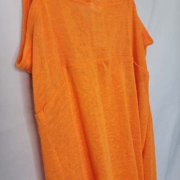 TIME and Tru Orange Longer thin Dress button up bathing suit cover up - Picture 9 of 12